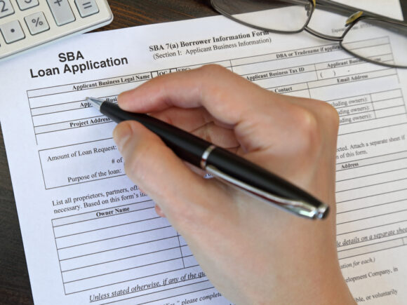 A,small,business,administration,aka,sba,loan,application,form,,issued